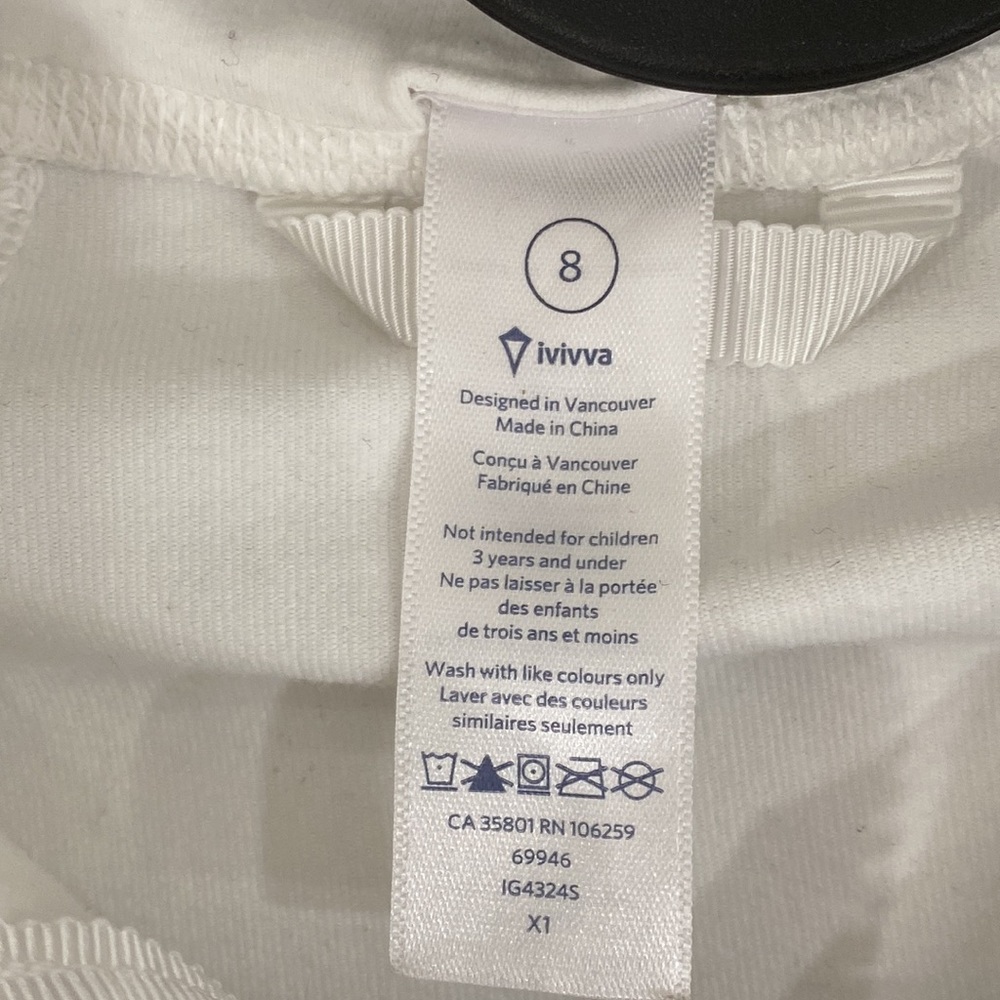Lululemon Ivivva Girl Jacket white size 8 - Picture 9 of 11